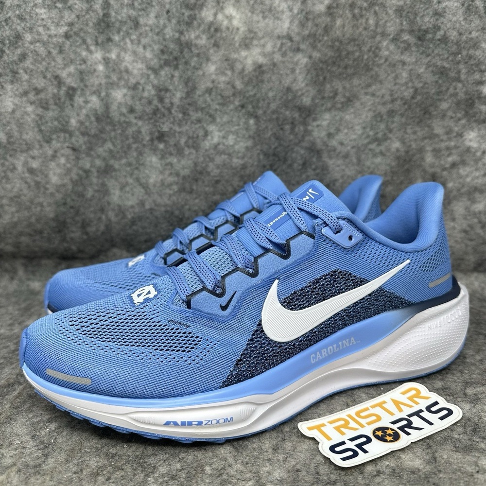 North Carolina Tarheels Shoes Mens Size 8 Blue Nike Zoom Pegasus 41 Running UNC